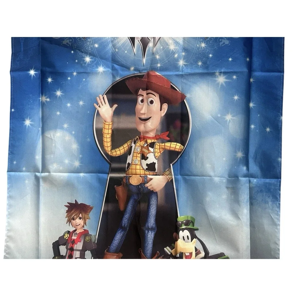 Disney Square Enix Kingdom Hearts Wall Tapestry Flag Toy Story Sora Woody Banner